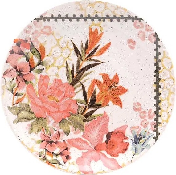 Тарелка десертная Oxford UNNI Shape BUQUÊ TROPICAL 126317 AY03-5820 (19см)