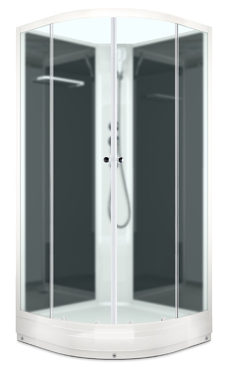 Душевая кабина без крыши Domani-Spa Eco Delight 99 DS01EcD99LBM00 90х90 см