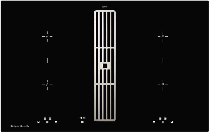 Индукционная варочная панель с вытяжкой Kuppersbusch KMI 8500.0 SR Stainless Steel
