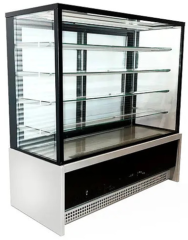 Витрина кондитерская CLSY LUXE Showcase 1,5 XL 1570х650х1500 мм техно (черно-серый)