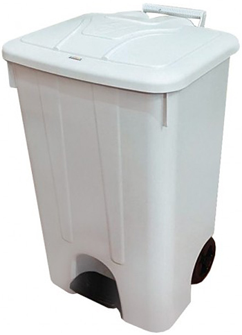 Контейнер для мусора TELKAR 50039 85 л белый