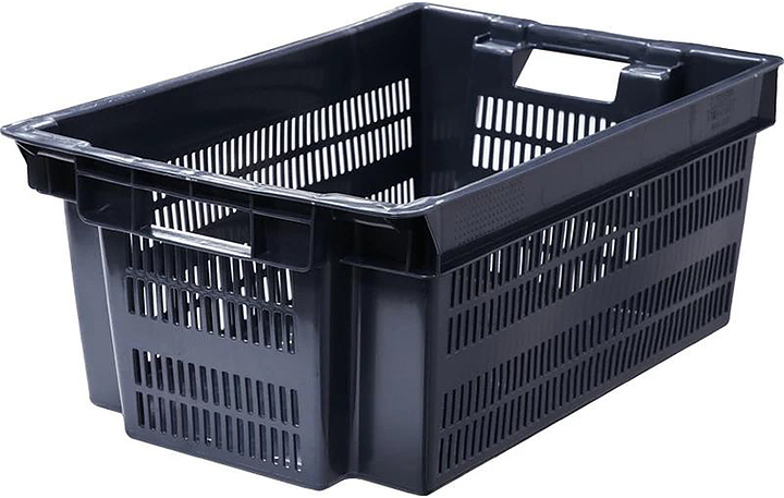 Ящик для овощей и фруктов ТАРА.РУ 125-1 ВС 600х400х250 мм черный