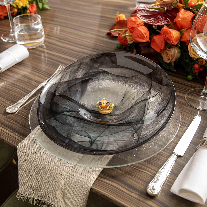 Тарелка ArdaCam Ola ARD 2096.43 d=21 см h=6 см (стекло)