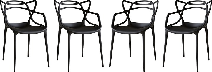 Набор стульев Hesby Harmony (4 шт.) (пластик) черные