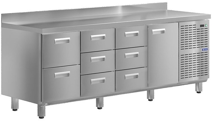 Стол холодильный KAYMAN КСХ-2331/70 (1 дверь, 8 ящиков)