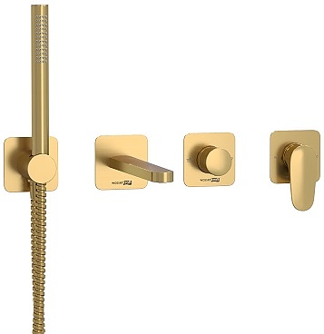 Встраиваемый комплект для ванны Wasserkraft Havel 3600 A3651.282.284.285.194.286 золото матовое