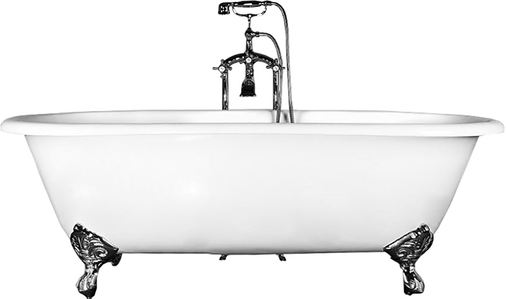 Ванна Elegansa Gretta IRON FEET сhrome 170x75x46 см, чугун