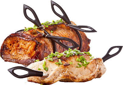 Набор зажимов и шампуров для жаркого VacuVin 5560460