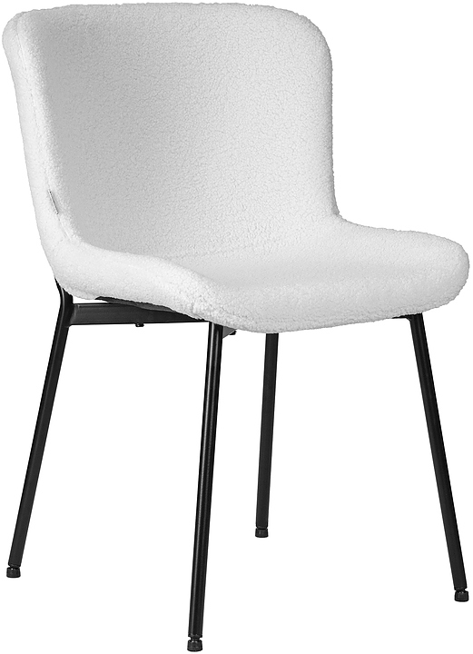 Стул обеденный DOBRIN 7404-LML MILO (белый, черный)