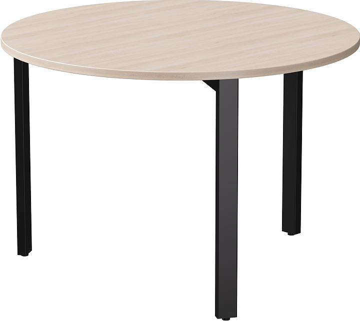 Стол переговорный Everprof EVO D1100 1100x755 мм (ЛДСП / металл) дуб соната / черный