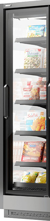 Боковина для горки холодильной Dazzl Compass 090 H210 металлическая с зеркалом левая