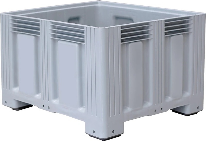 Контейнер ТАРА.РУ TR-Box 1210 S (758) 1200х1000х758 мм (сплошной на ножках) серый