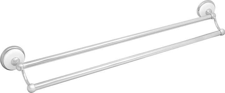 Полотенцедержатель Puff Solinne B-51110 Blanco 600 мм двойной (силумин) хром / белый