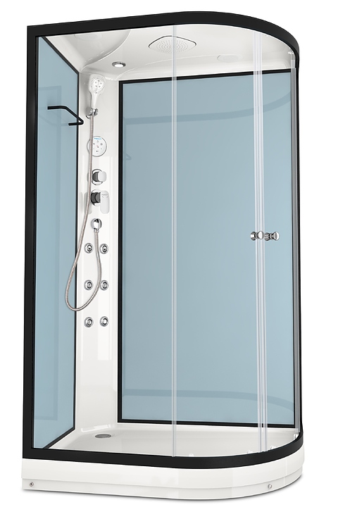 Душевая кабина с гидромассажем и блоком управления Domani-Spa Delight 128 R DS01D128RLDbCl10 120х80 см