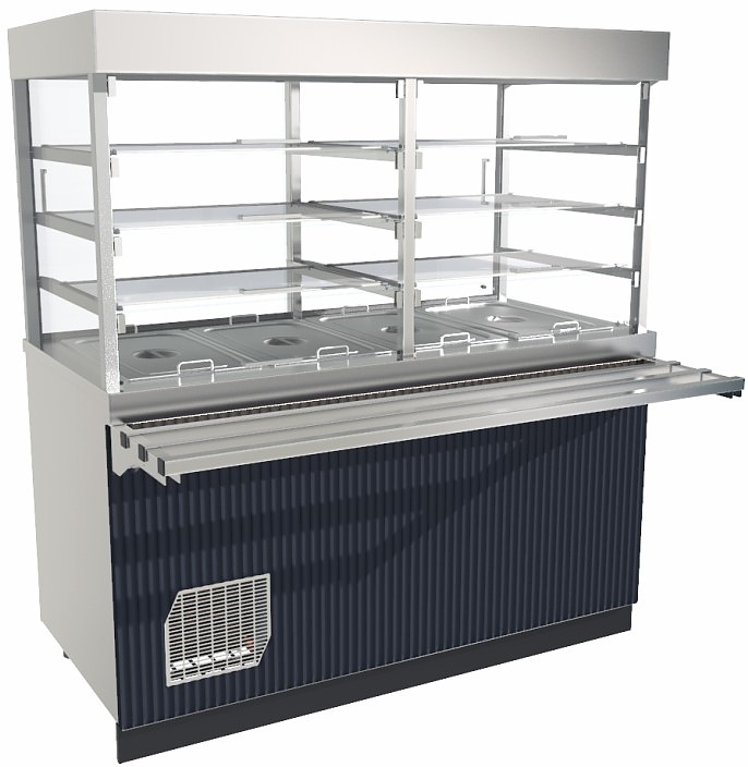 Прилавок-витрина холодильный Abat Сэйла ПВВ(Н)-70Е-С-01-НШ волна
