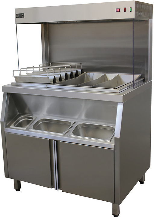 Стол тепловой для картофеля фри Simeco СТ1007 (с 1-ой скобой для совка)