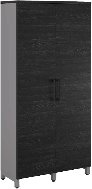 Шкаф для одежды КОБОР HRG-90/60/M aluminum/wood