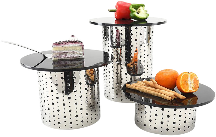 Подставка фуршетная P.L. Proff Cuisine Hotelware PBS 32810 SS/B d 20 см h 10 см + блюдо акрил