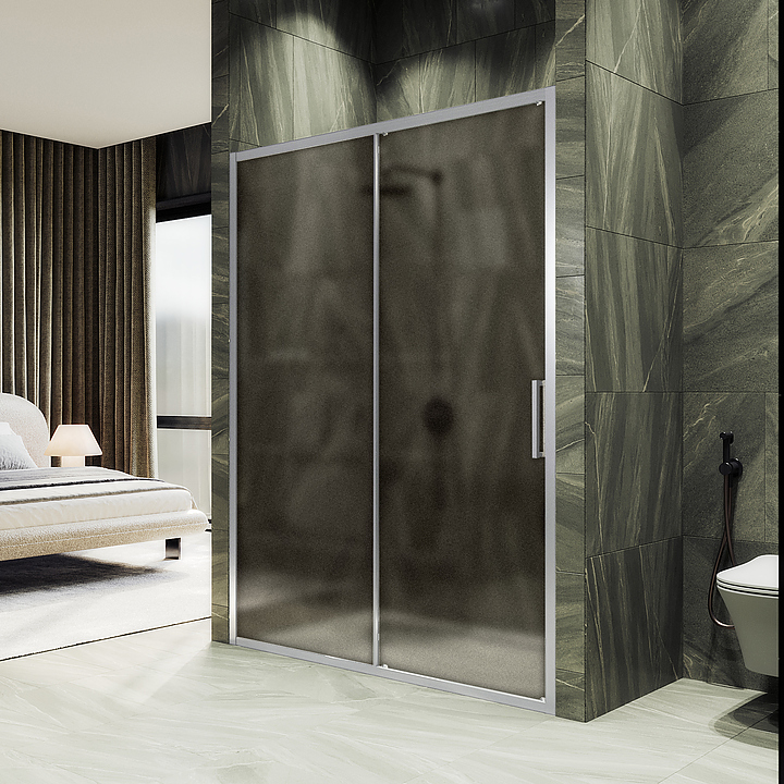 Дверь душевая MaybahGlass MGD-1542-5 120х195 см в нишу, раздвижная