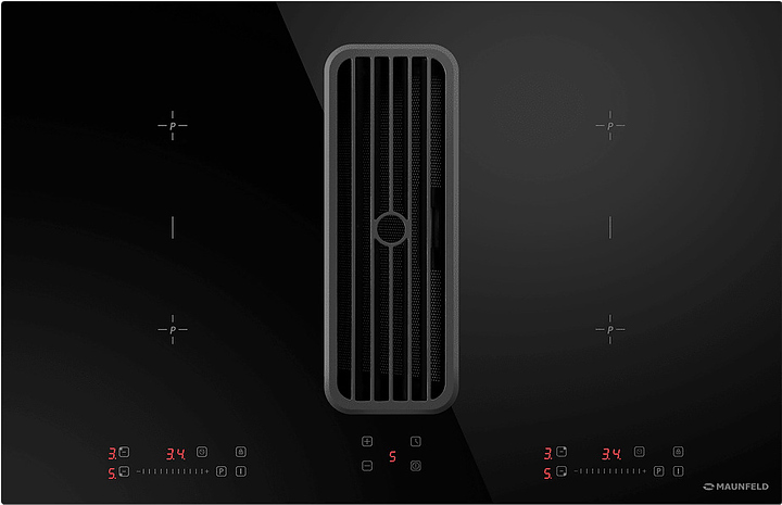 Варочная панель индукционная с вытяжкой Maunfeld AVSI804SBH черная
