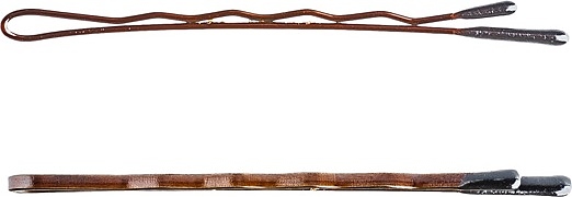 Невидимки для волос Y.S.PARK YS-812, 53 мм, 48 шт., волнистые коричневые