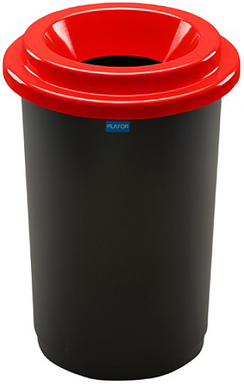 Контейнер для мусора PLAFOR Eco Bin 50 л черный, красный