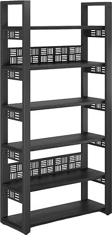 Стеллаж открытый КОБОР SO6-80/36 black/wood