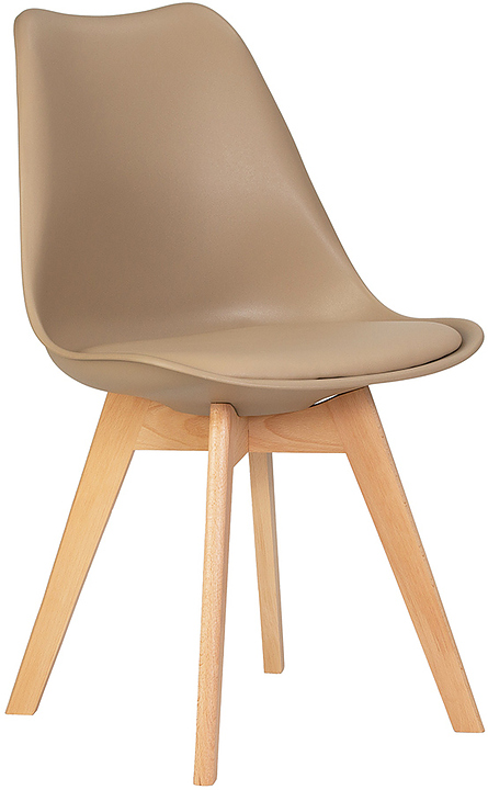 Стул обеденный DOBRIN 635PP-LMZL JERRY SOFT (бежевый, светлый бук) 4 шт.