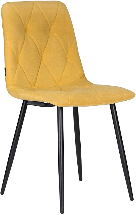 Стул обеденный DOBRIN 006 CHILLY ROMBO (горчичный, черный)