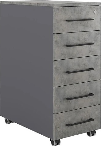 Тумба мобильная КОБОР TМ5-40/50 graphite/chicago