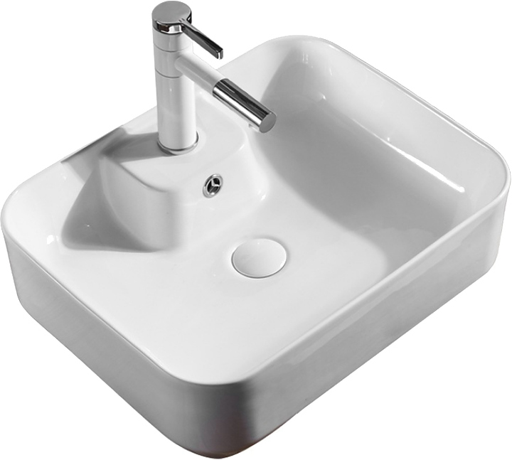 Раковина накладная Mira MR-5240 52х40 см, с отв. под смеситель, керамика