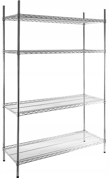 Стеллаж кухонный REDGASTRO Chrome Plating 762х457х1895 мм хром-никель