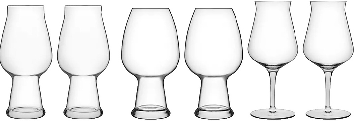 Набор бокалов для пива Luigi Bormioli A12326S0302AA01 Birrateque-GP 780 мл, 540 мл, 420 мл, 6 шт, хрусталь