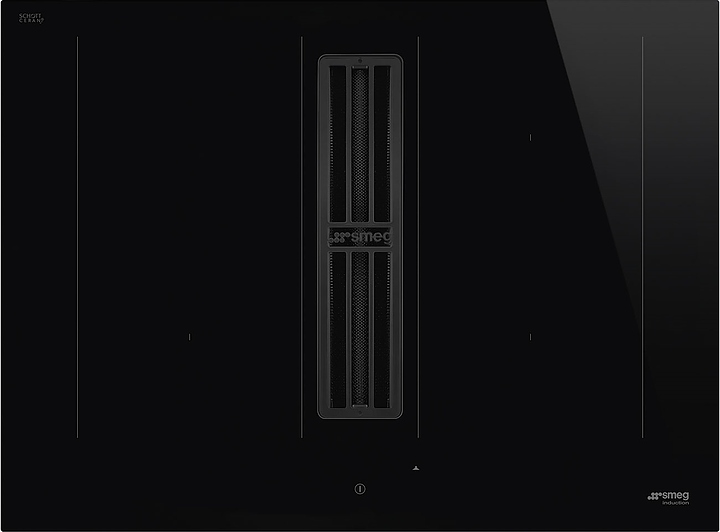 Варочная панель индукционная SMEG HOBD472D2 с интегрированной вытяжкой черная
