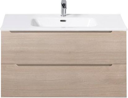 Тумба с раковиной BelBagno ETNA-900-2C-SO-RG-P + LOV-900-LVB серый дуб