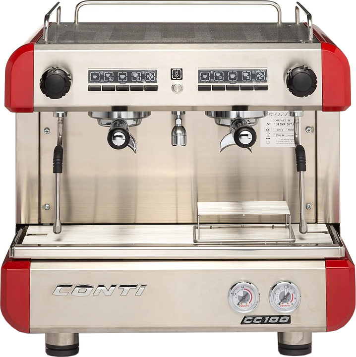 Кофемашина CONTI CC100 Compact TC 2Gr красная