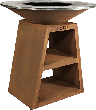 Гриль уличный COEO TRIO 98 h=100 см кортеновская сталь