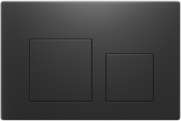 Кнопка смыва Terminus 82K24х16V вороненая сталь
