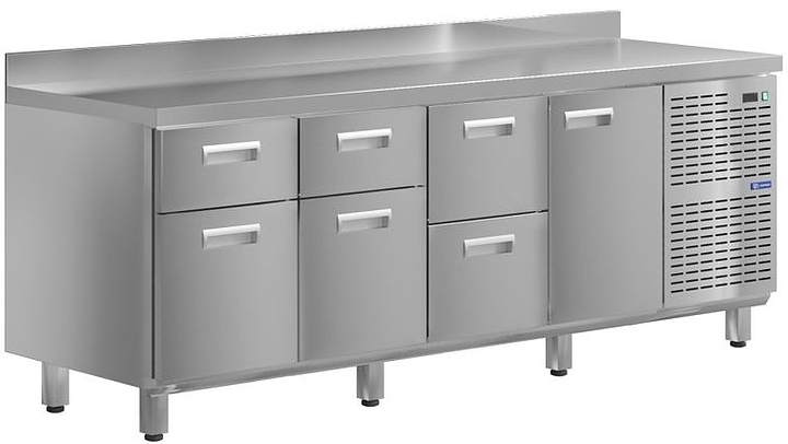 Стол холодильный KAYMAN КСХ-4421/70 (1 дверь, 6 ящиков)