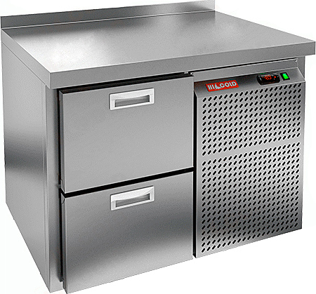 Стол морозильный HICOLD GN 2 BR2 BT с бортом