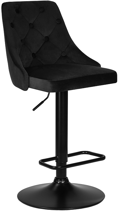 Стул барный DOBRIN 5021-LM-N JOSEPH BLACK (черный велюр) 2 шт.