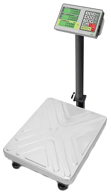 Весы напольные Mertech M-ER 335 ACP-300.50 "TURTLE" с расчетом стоимости товара LСD