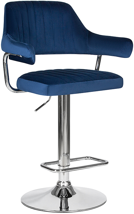 Стул барный DOBRIN 5019-LM-N CHARLY (синий велюр) 2 шт.