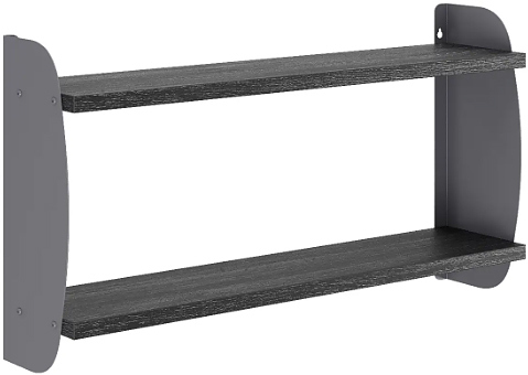 Полка КОБОР S2-80/20 graphite/wood