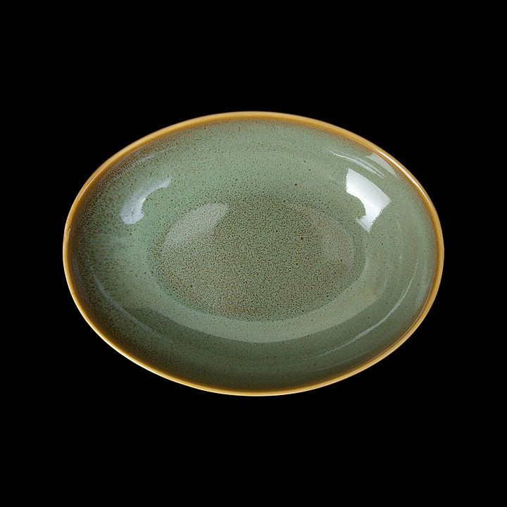 Блюдо сервировочное Corone Primavera HS167081 8,5" 22х16,5 см (фарфор) овальное зеленое