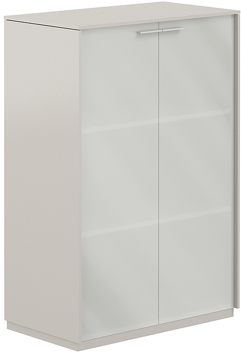 Шкаф для документов средний NORDEN NZ-0335.GS.GLM матовое стекло