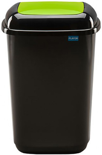 Контейнер для мусора PLAFOR Quatro Bin 45 л черный, зеленый