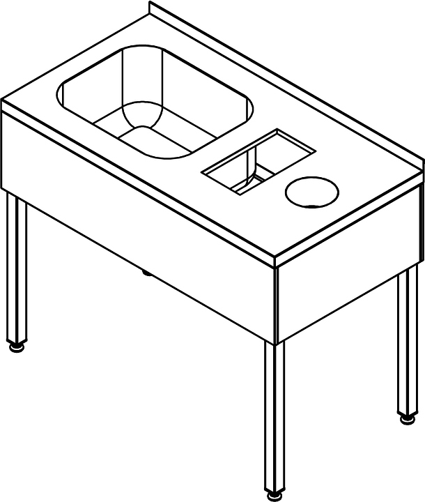 Ванна моечная КОБОР ВМЦФР/1-110/60+ринзер+отверстие для отходов
