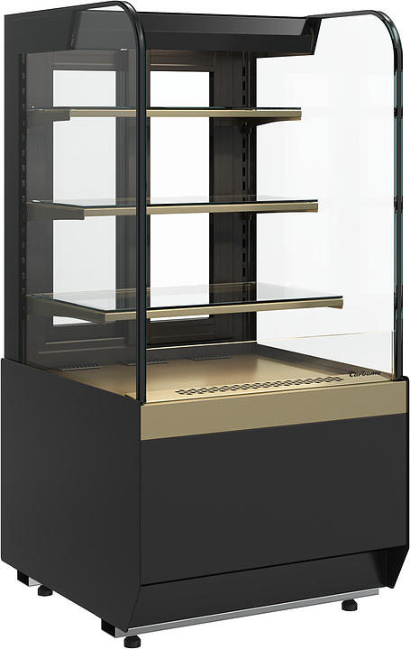 Витрина кондитерская Carboma KR70 VM 0,6-2 Standard открытая (Bronze 9005/0109)