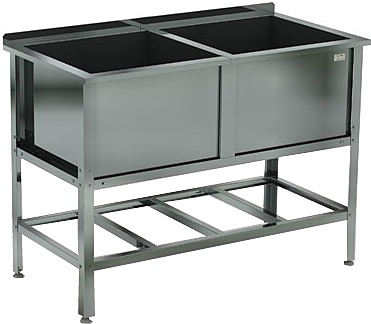 Ванна моечная КОБОР ВМСБ/2-134/70